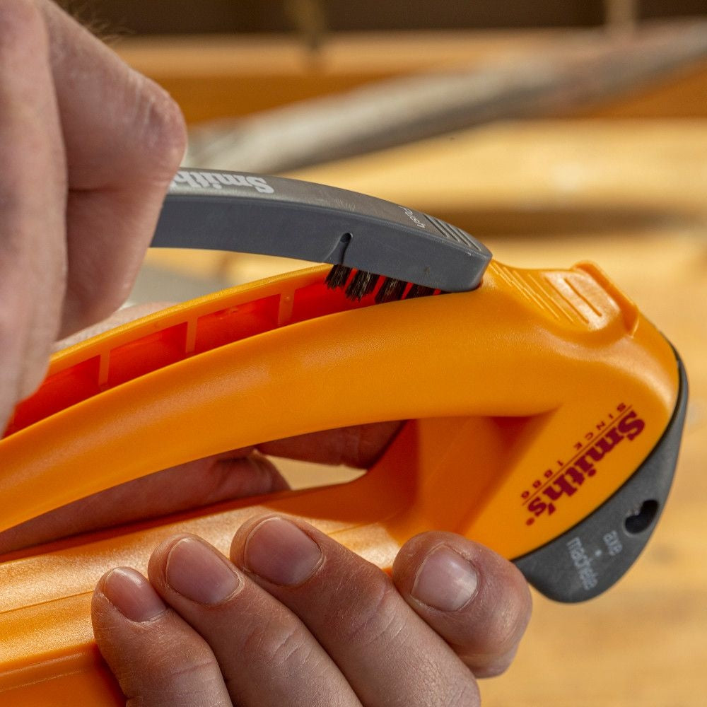 Axe and Machete Hand Sharpener with Soft-Grip Handle