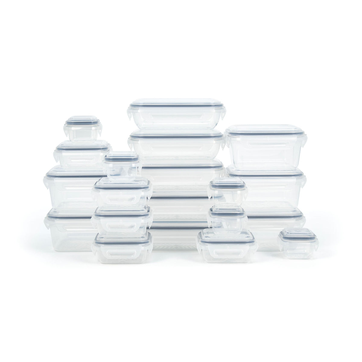 Plastic Food Storage Container Set with Airtight Seal, 20 Count