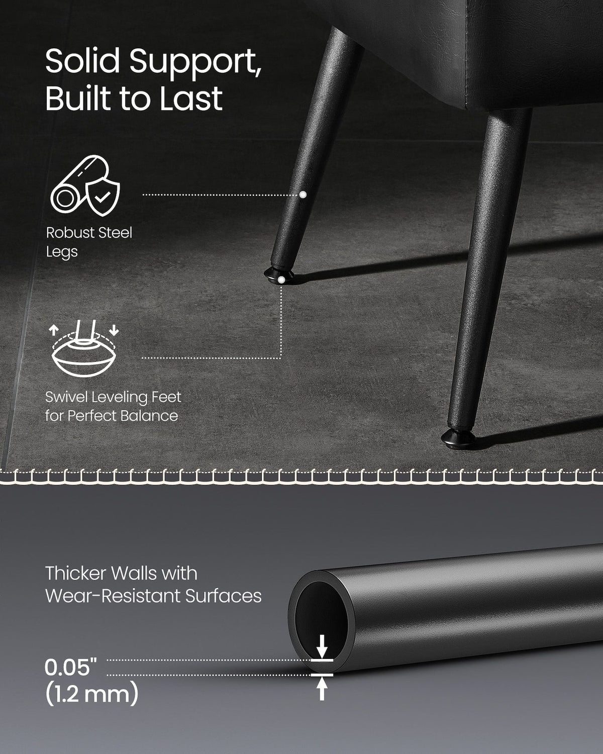 Home Mid-Century Ink Black Ottoman Storage Bench