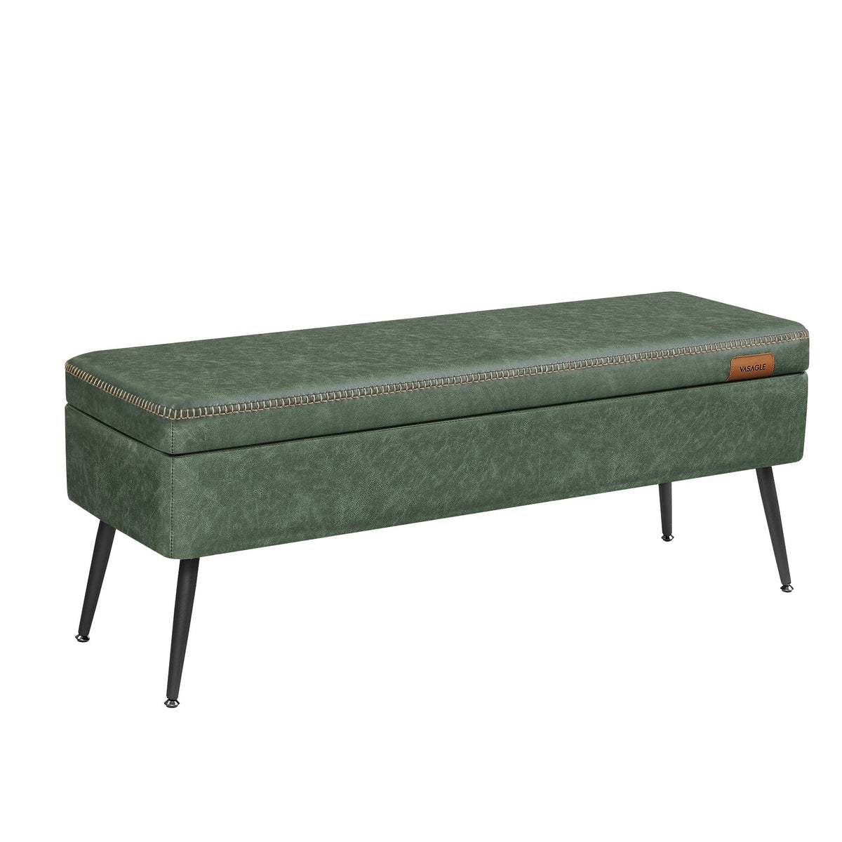 Home Modern Forest Green Ottoman Storage Bench