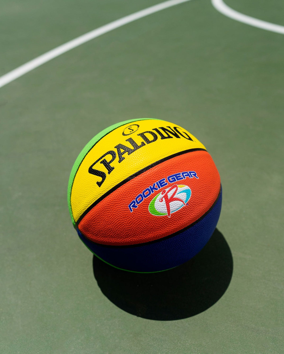 Rookie Gear Youth Kids' Indoor/Outdoor Multi-Colour Composite Basketball, Size 5 (27.5-in)