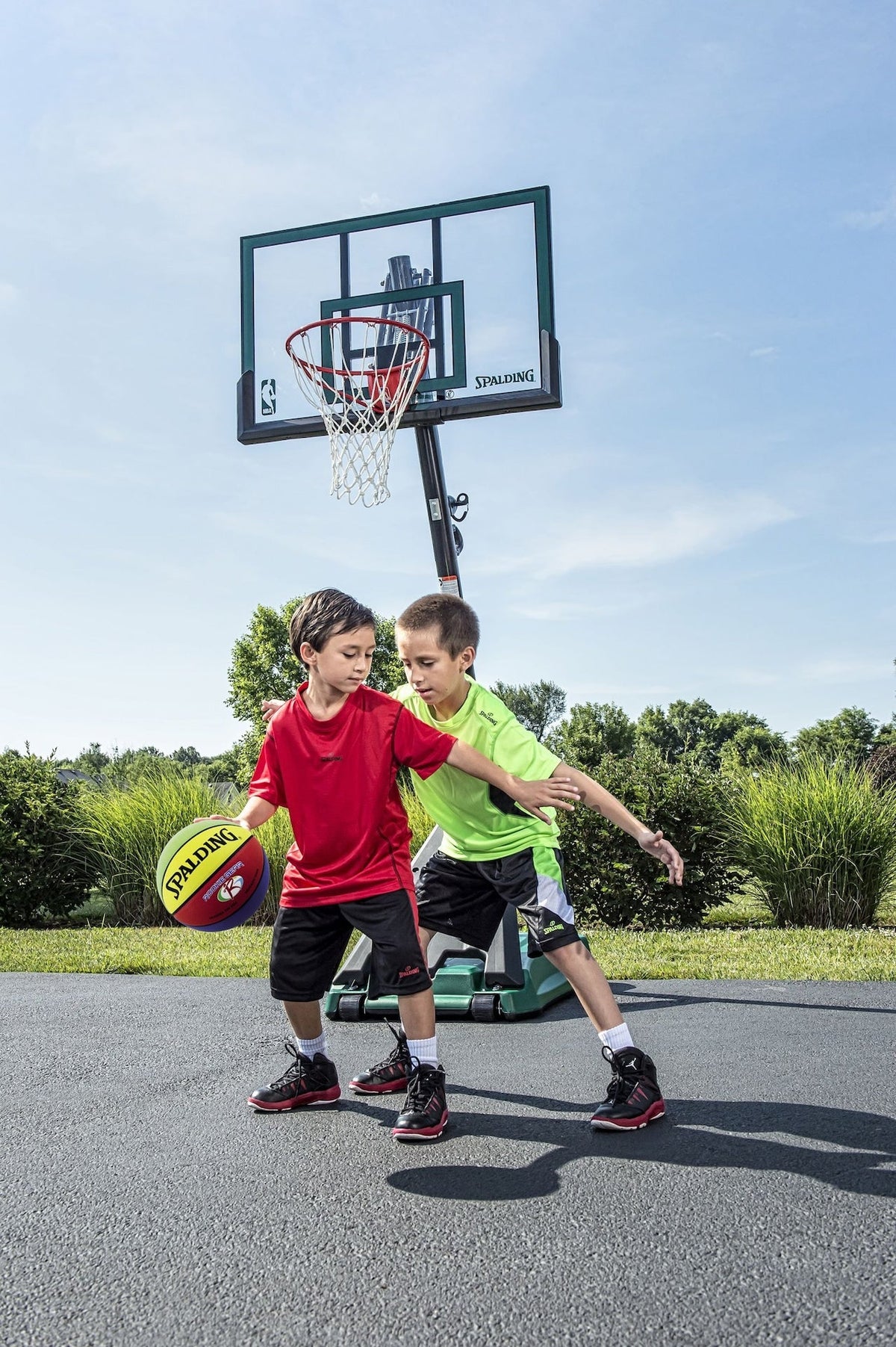 Rookie Gear Youth Kids' Indoor/Outdoor Multi-Colour Composite Basketball, Size 5 (27.5-in)