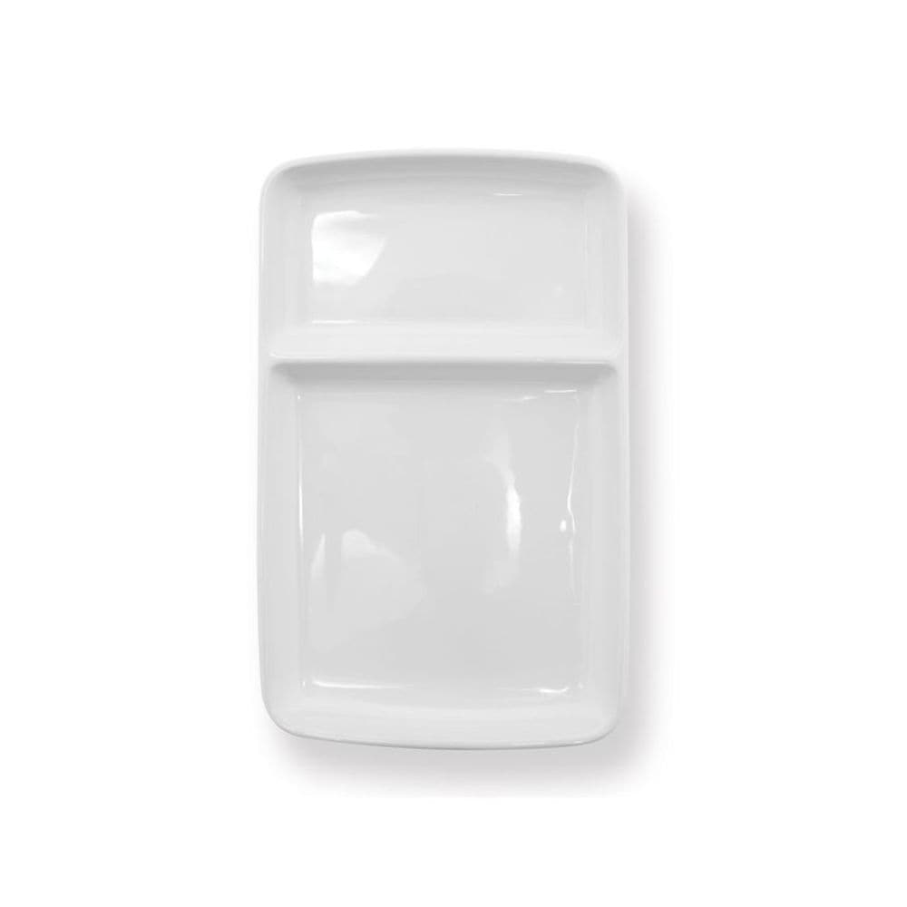 Oven & Dishwasher Safe Ceramic Fondue Plate, Serves 2, 6-pc