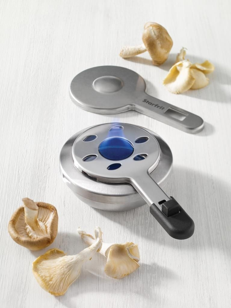 Stainless Steel Fondue Burner Set, One-Size, Adjustable, 4-pc