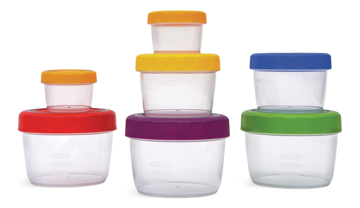 Nestable Clear Plastic Food Storage Container Set with Lids