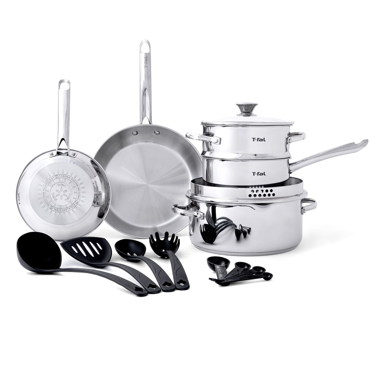Cook and Strain Stainless Steel Cookware Set, 15-pc