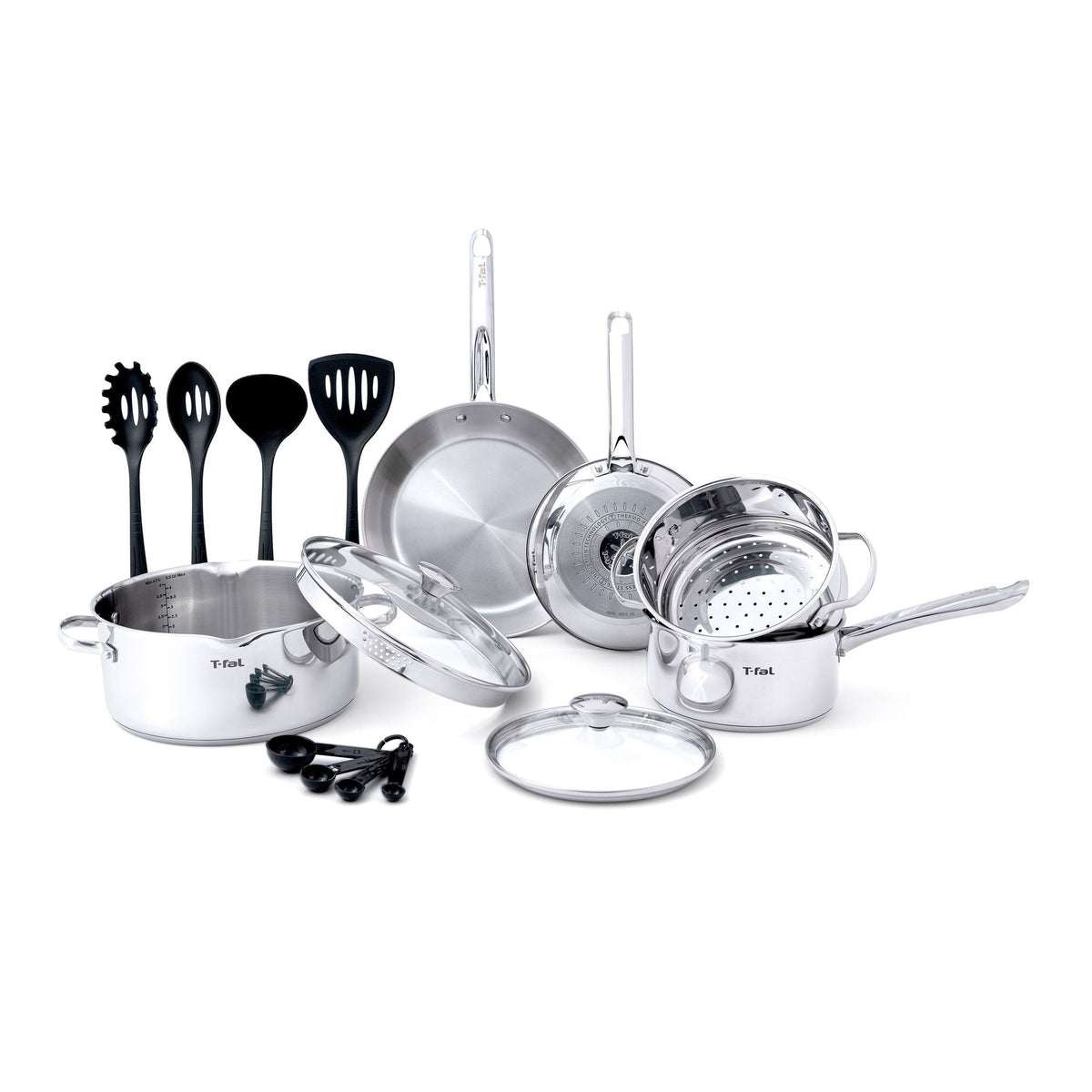 Cook and Strain Stainless Steel Cookware Set, 15-pc