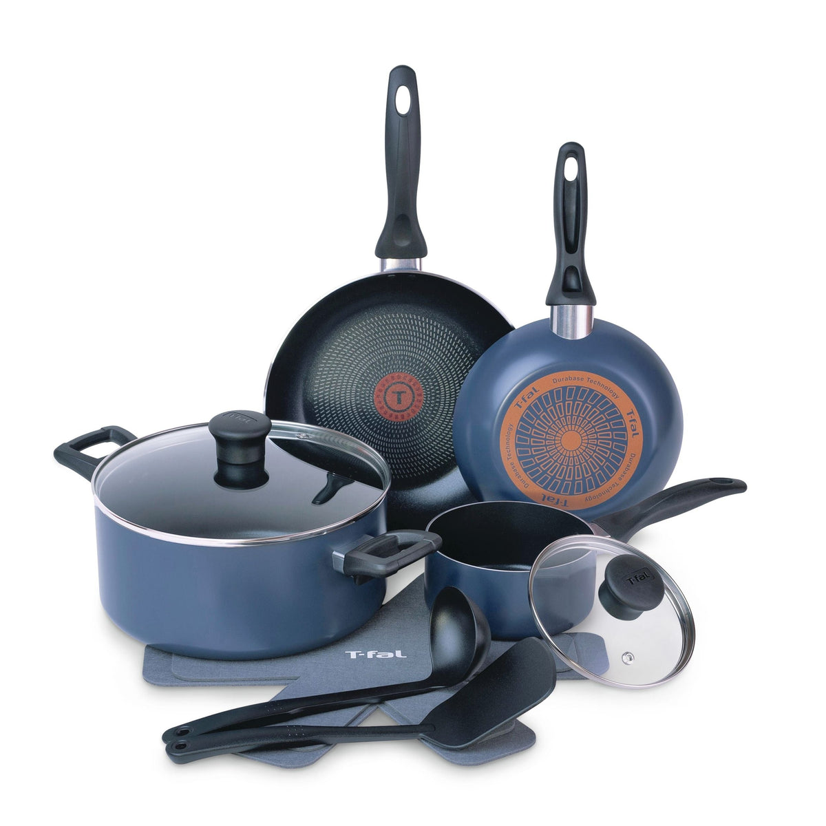 Viva Aluminum Non-Stick Cookware Set, Blue, 10-pc