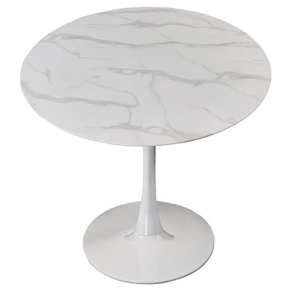 Leo Faux Marble Dining Table Tulip Base
