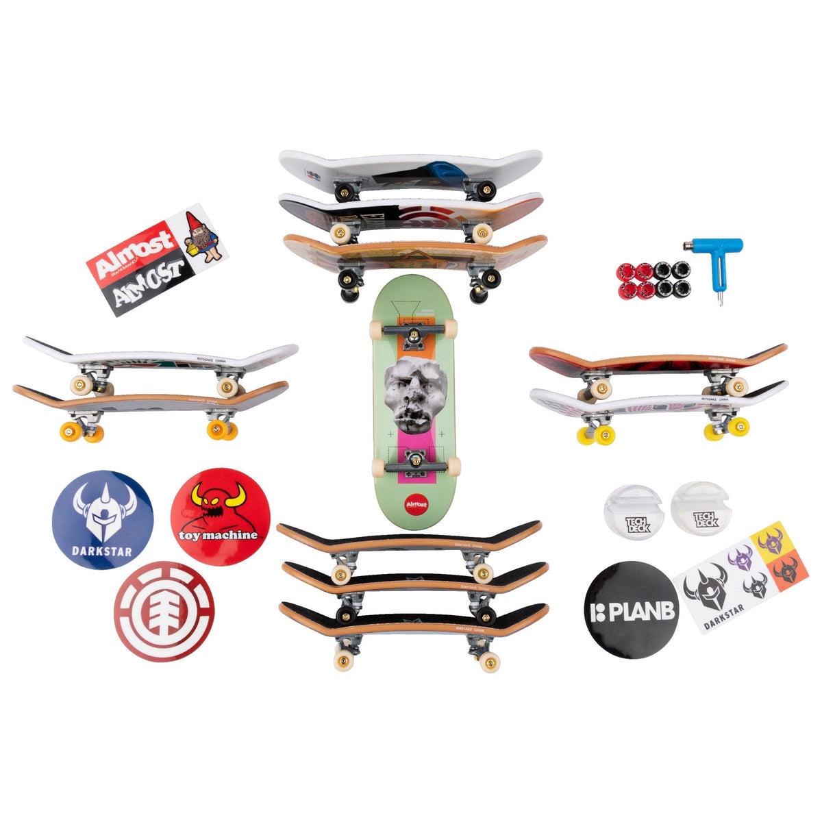 96-mm Fingerboard Mini Skateboard with Authentic Designs, Ages 6+
