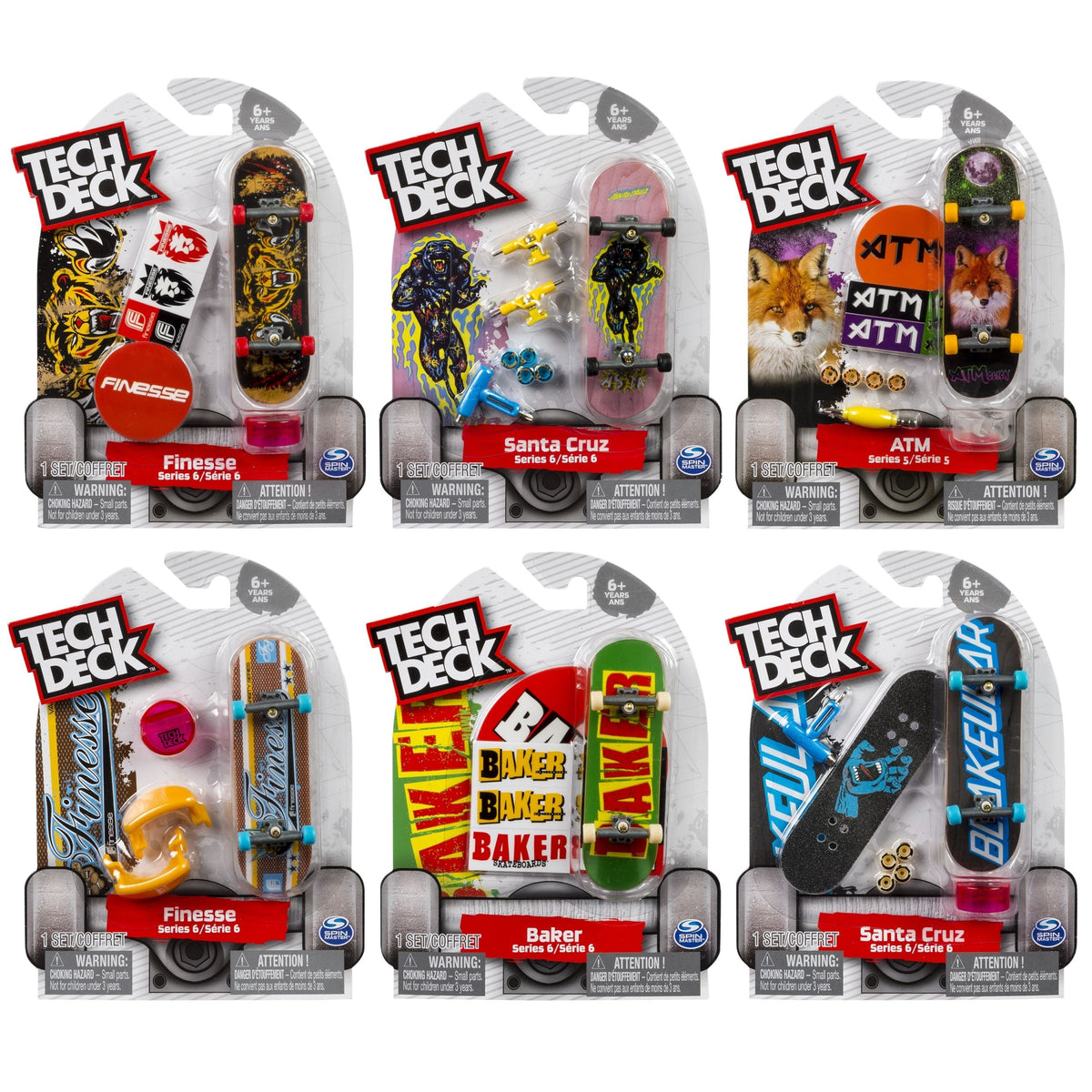 96-mm Fingerboard Mini Skateboard with Authentic Designs, Ages 6+
