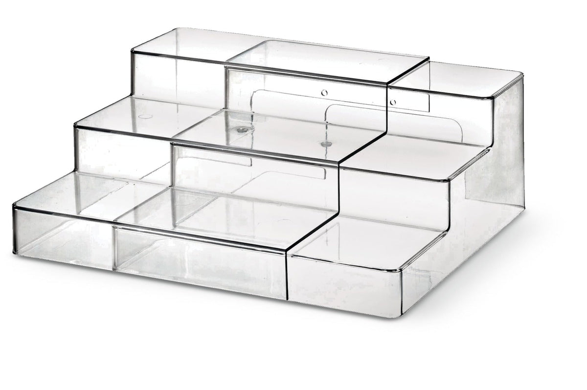 Clear 3-Tier Expandable Organizing Storage Shelf