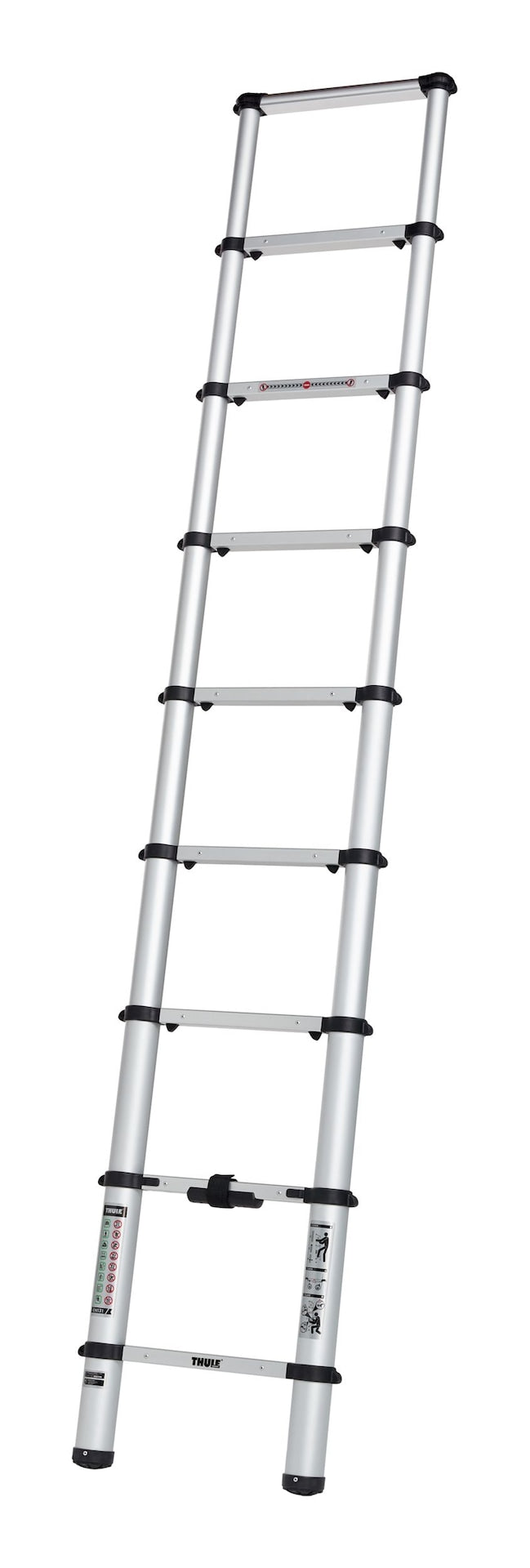 Van Ladder, Extendable with Storage Bag, Silver, 8.5-ft