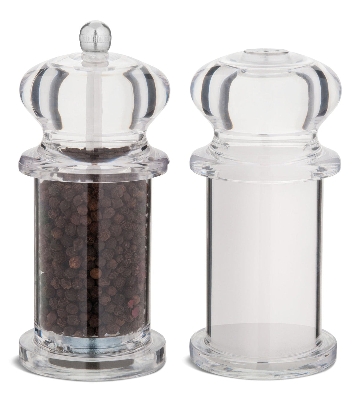 Traditional Pepper Mill & Salt Shaker, 5.5-in