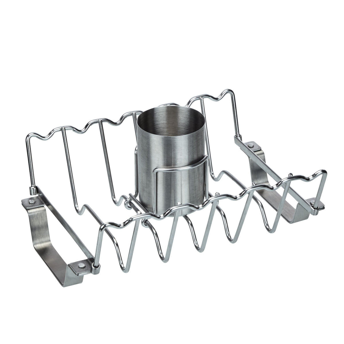 Stainless Steel Chicken Roaster & Rib Rack for Grilling/Roasting, 11-in