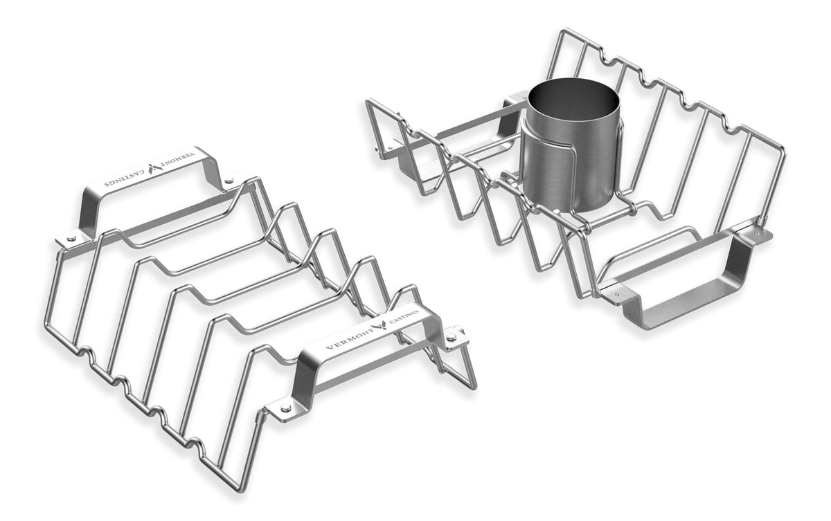 Stainless Steel Chicken Roaster & Rib Rack for Grilling/Roasting, 11-in