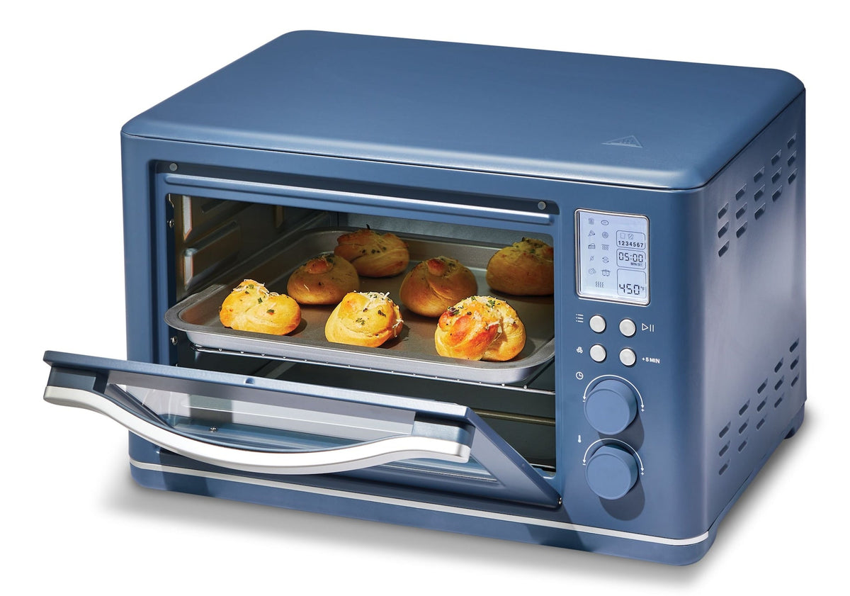 Digital Multi-Functional Air Fryer Toaster Oven with 11 Pre-Set Functions, Bluefin, 6-Slices