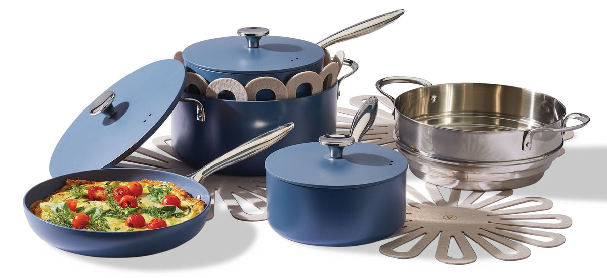 Non-Stick Cookset, Blue, 8-pc