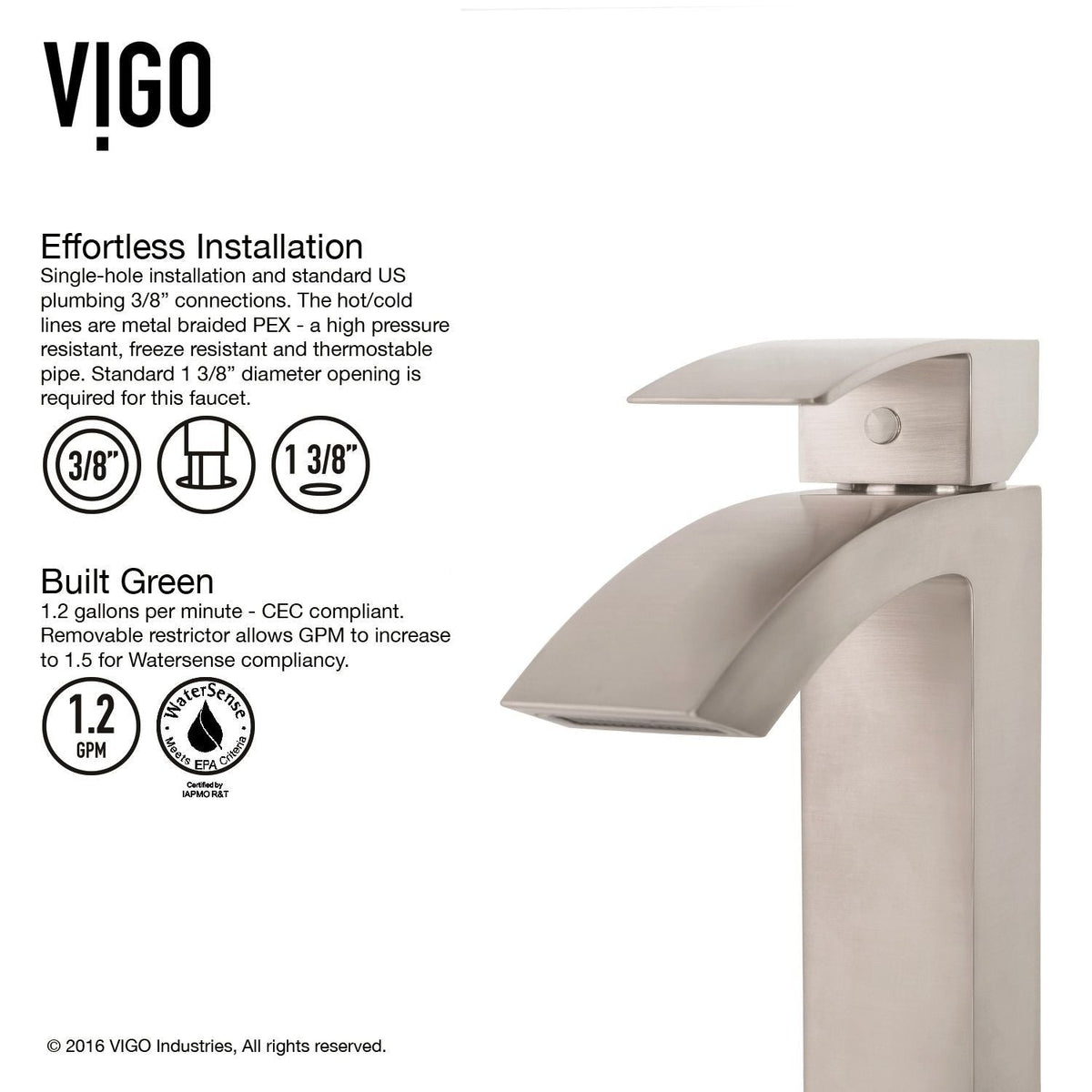 Duris Vessel Single Handle Vessel Sink Bathroom Faucet with Deck Plate, Brushed Nickel