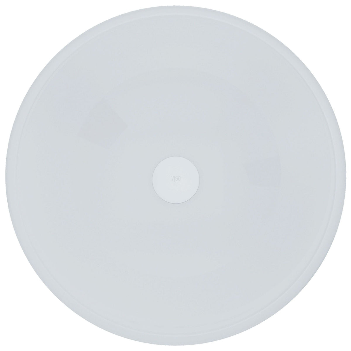 Glass Round Vessel Bathroom Sink/Basin with Rounded Edges & Deep Bowl, White