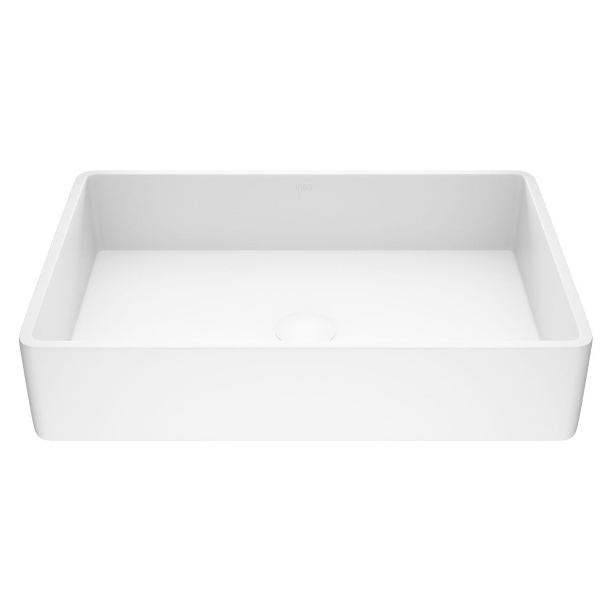 Magnolia Matte Stone Vessel Bathroom Sink/Basin with Deep Bowl, White