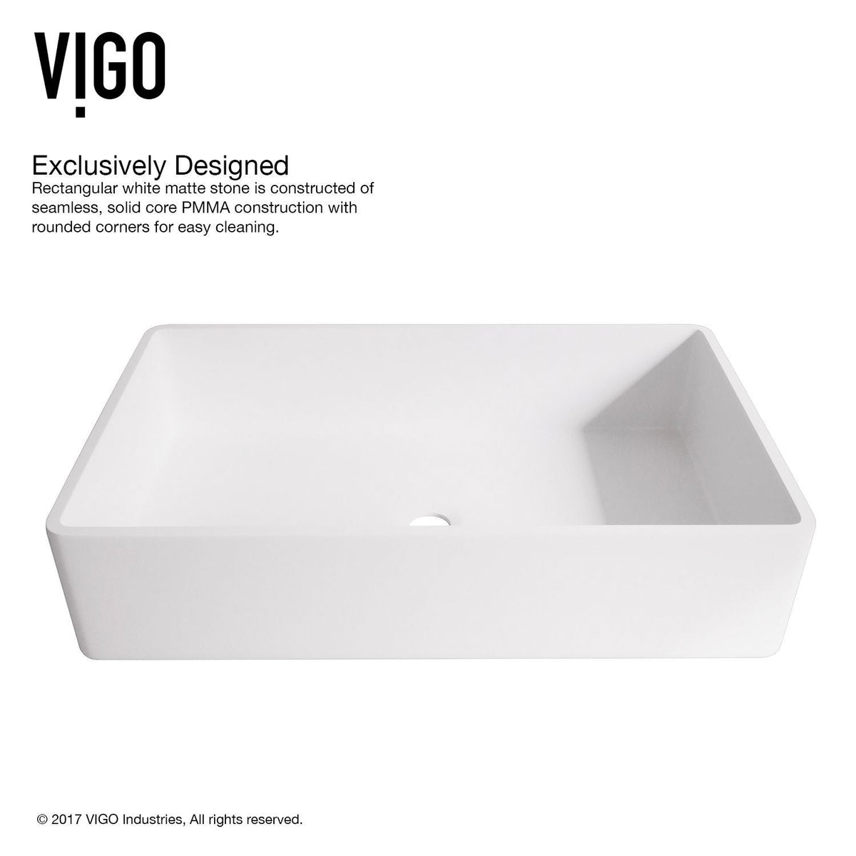 Magnolia Matte Stone Vessel Bathroom Sink/Basin with Deep Bowl, White
