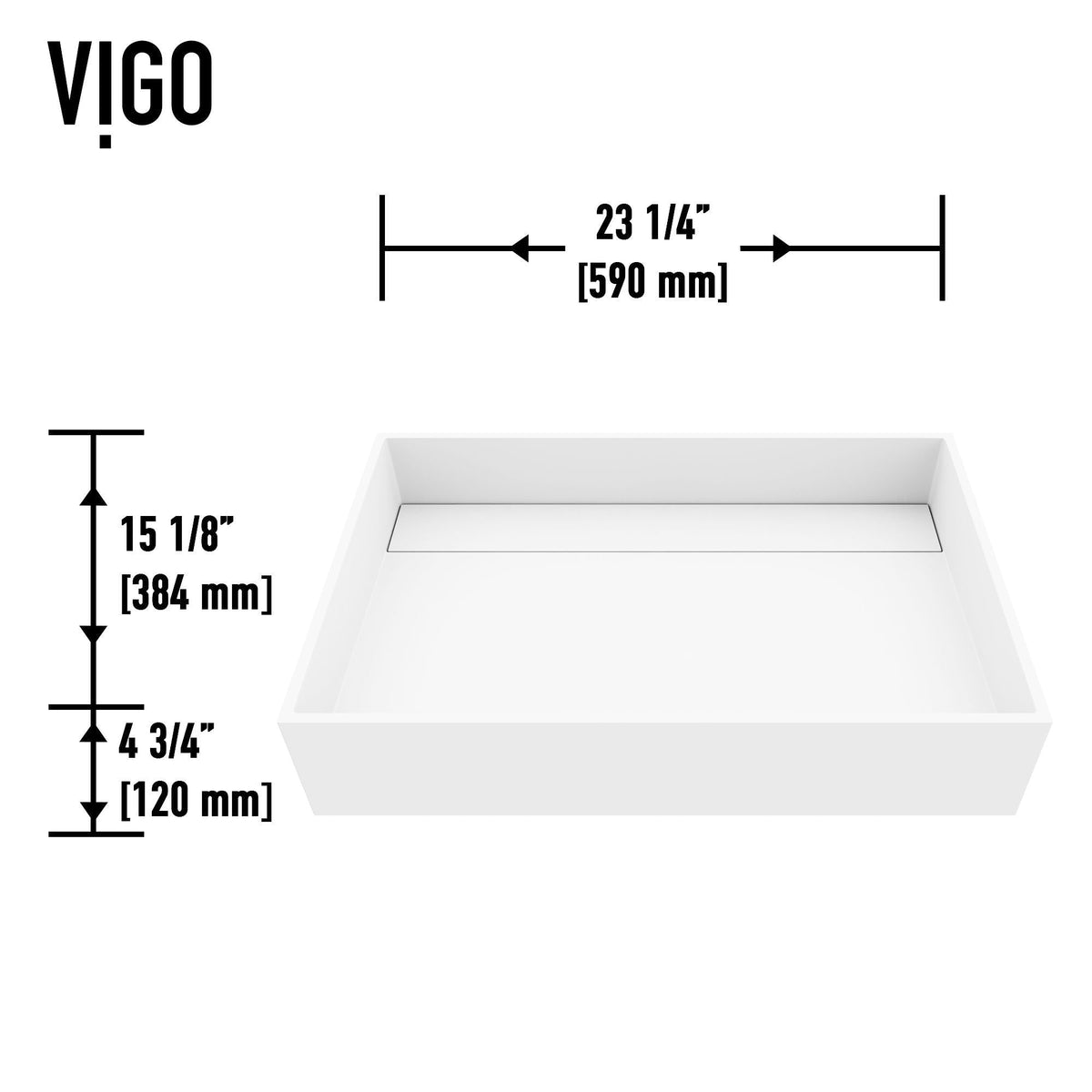 Montauk 23x15-in Deep White Bathroom Sink/Basin with Rectangular Vessel