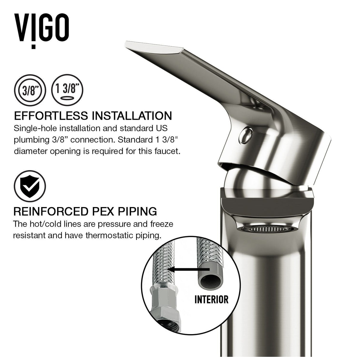 Norfolk Single Handle Vessel Bathroom Sink Faucet, WaterSense Certified, Brushed Nickel
