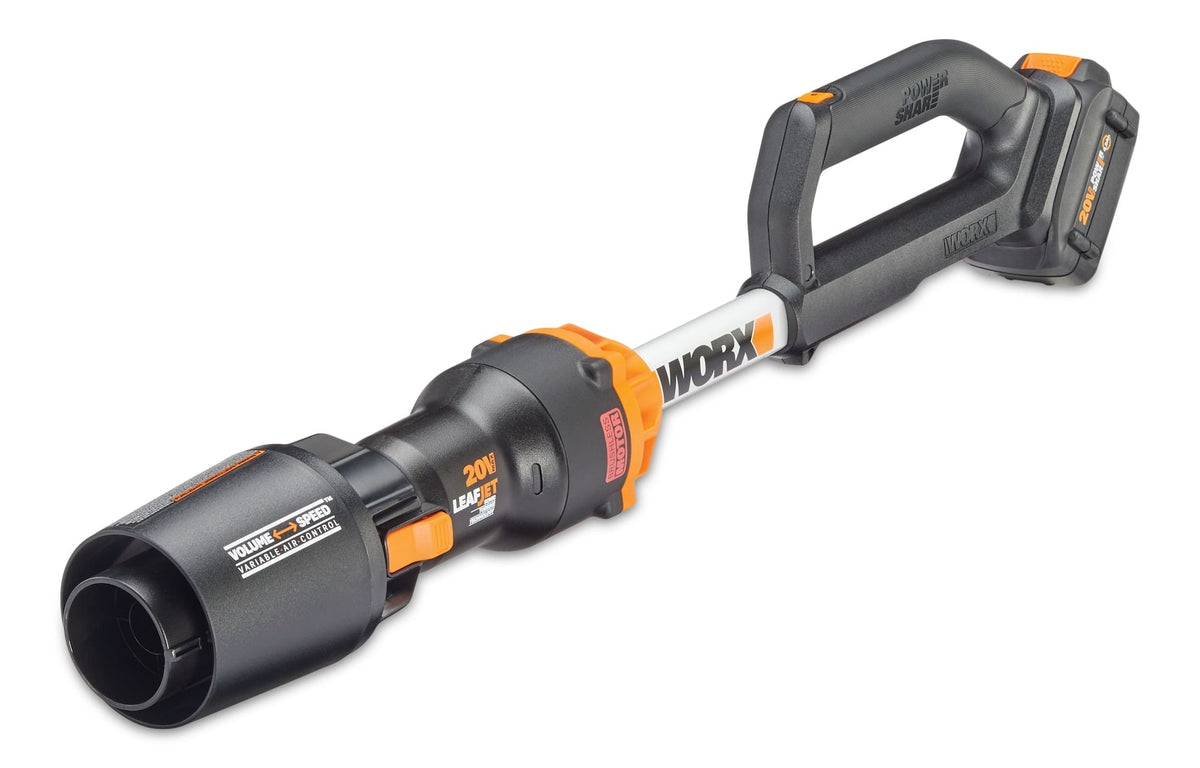WG543 20V Power Share Cordless Leafjet Blower/Sweeper, 4Ah Battery