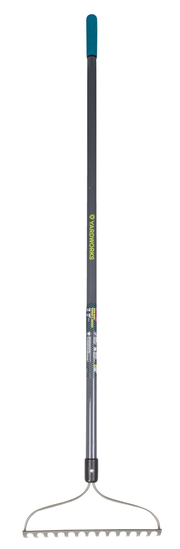 Metal 14-Tine L-Shaped Bow Rake, 60-in, Fibreglass Shaft