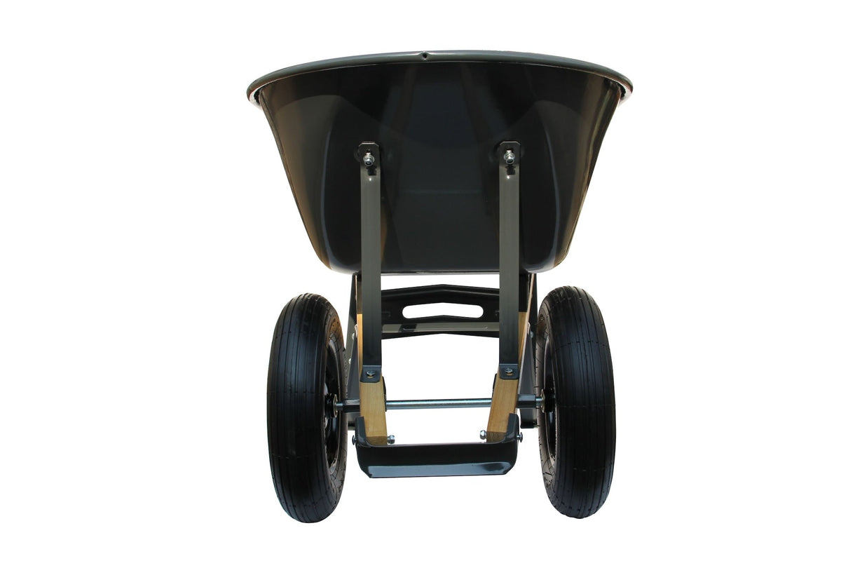 Steel Tray 2-Wheel Garden Wheelbarrow, 6-cu-ft