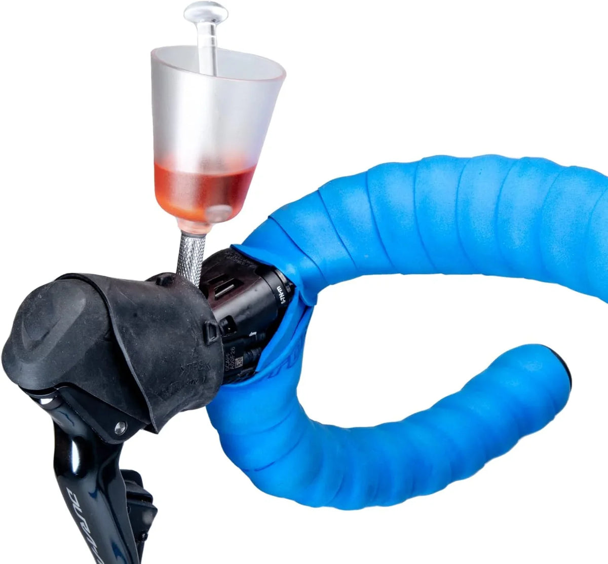 Hydraulic brake fluid discharge kit suitable for mineral oil