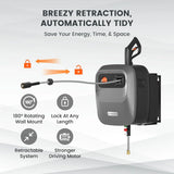 Pressure Washer G20 Pro, 2500 PSI 2.2 GPM, 180° Wall Mounted Power Washer, Auto-retract with 65FT Hose Reel, 5 Nozzles for Floor/Cars/Fences/Patios, Dark Silver