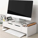 Floating TV Stand - Modern Furniture - Floating TV Stand with Drawers - Wooden Wall-mounted Cabinet Unit with Drawers - Double-layer Computer and TV Space Organizer台