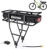 Ebike Battery 48V 17.5AH Lithium ion Rear Rack Battery for BAFANG/Voilamart/PEXMOR/AW 48V200W-1000W Ebike Kit,48V E Bike Batteries with Luggage Rack,Taillight,30A BMS,3A Fast Charger & Safety Lock