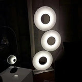 Minimalist art circle living room decorative floor lamp, warm white adjustable LED lamp, with shadow effect creating an atmosphere, acrylic material, indoor lamp