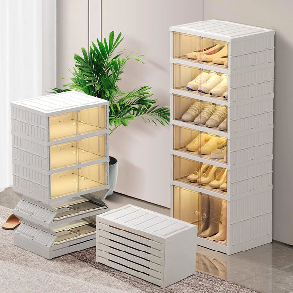 9-Tier LARGE Stackable Plastic Shoe Rack H2011