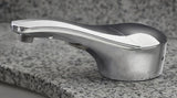 Automatic liquid soap dispenser, with a top-mounted contactless soap nozzle, capacity 34 ounces (1.0 liters), can be placed on the countertop of a public restroom, installation diameter 1-3/8 inches, chrome surface treatment.