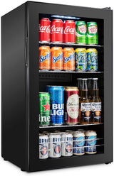Ivation 101-Bottle Wine Cellar, Freestanding Mini Fridge - Stainless Steel