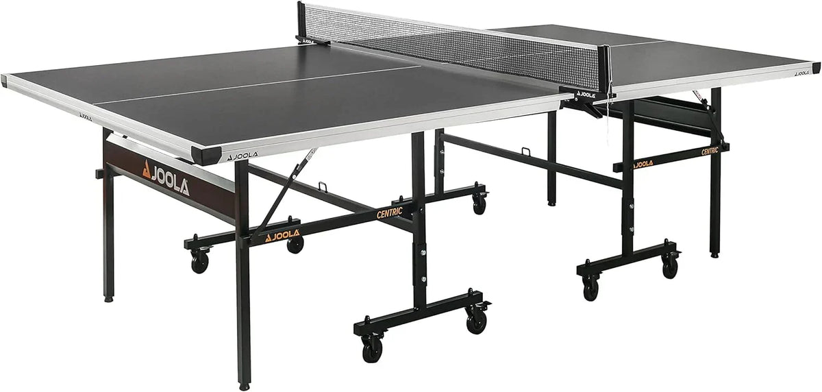 Inside Professional MDF Indoor Ping Pong Table with Quick Clamp Table Tennis Net and Post Set - 10 Minute Easy Assembly - Tournament Quality - Foldable with Single Player Playback Mode