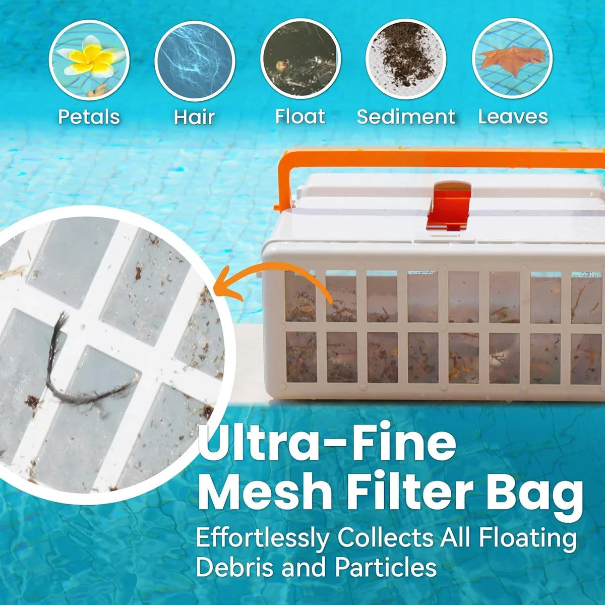 Solar Powered Automatic Robotic Pool Skimmer Cleaner,Solar Pool Surface Cleaner Dual Mode with Obstacle Avoidance Daytime ＆ Overnight Continuous Cleaning Ideal for All Swimming Pool-White