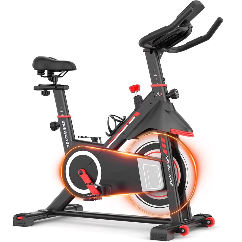 ANCHEER Exercise Bike for Home,Heavy Duty Indoor Stationary Bike with Comfortable Seat Cushion,300lbs Max Weight Capacity,Home Gym Cardio Workout... A1844