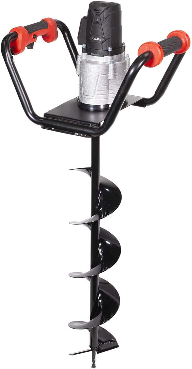 1500W industrial trenching machine enclosure features a soil excavation power head, including a 6-inch digging auger bit kit K668