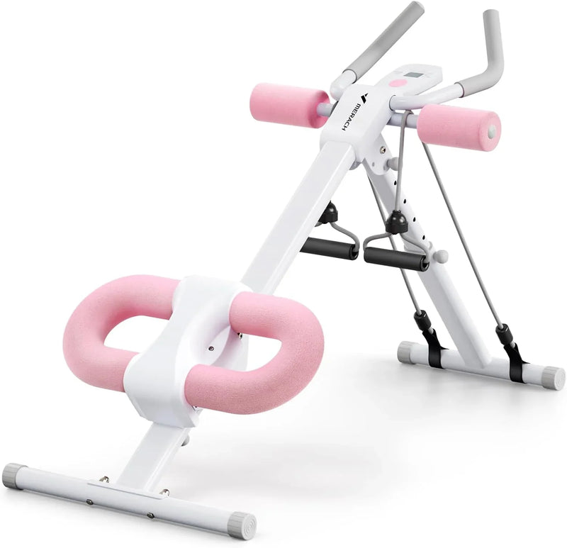Ab Workout Equipment, Adjustable Ab Trainer Machine for Abs Workout at Home Gym, Foldable, Knee Protection, Abdominal Trainer for Stomach Workout Y7211