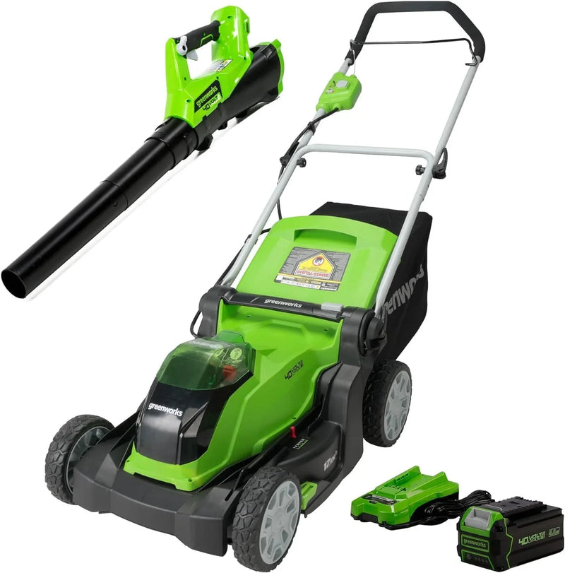 40V 17" Cordless (Push) Lawn Mower (75 Compatible Tools), 4.0Ah Battery and Charger Included V8611