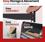 5 Layered laminated boltless heavy-duty vehicle storage adjustable wide-size metal shelf unit utility rack shelving storage multi-functional shelf shed storage area 47.7 inches wide x 18.2 inches deep x 71.3 inches high Black