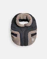 Car Seat Cocoon - Black - Applique Oatmeal