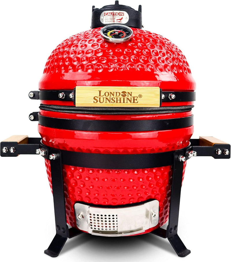 13-inch ceramic Kamodo charcoal barbecue grill - red S1207