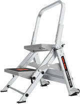 Ladder, Safety Step, Three-step Design, 3 feet high, Footrest, Aluminum, Type 1A, Load Capacity 300 pounds