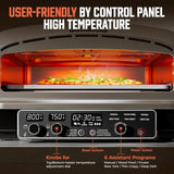 BIG HORN 14" Electric Pizza Oven, Countertop, Stainless Steel